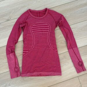 Lululemon Striped Long Sleeve Activewear Shirt